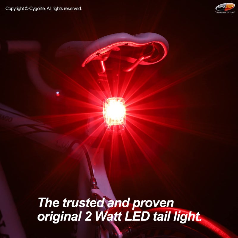Cygolite Hotshotâ€“ High Power 2 Watt Bike Taillightâ€“ 6 Night & Daytime Modesâ€“ User Tuneable Flash Speedâ€“ Compact Designâ€“ IP64 Water Resistantâ€“ Secured Hard Mountâ€“ USB Rechargeableâ€“ Great for Busy Roads - Image 2